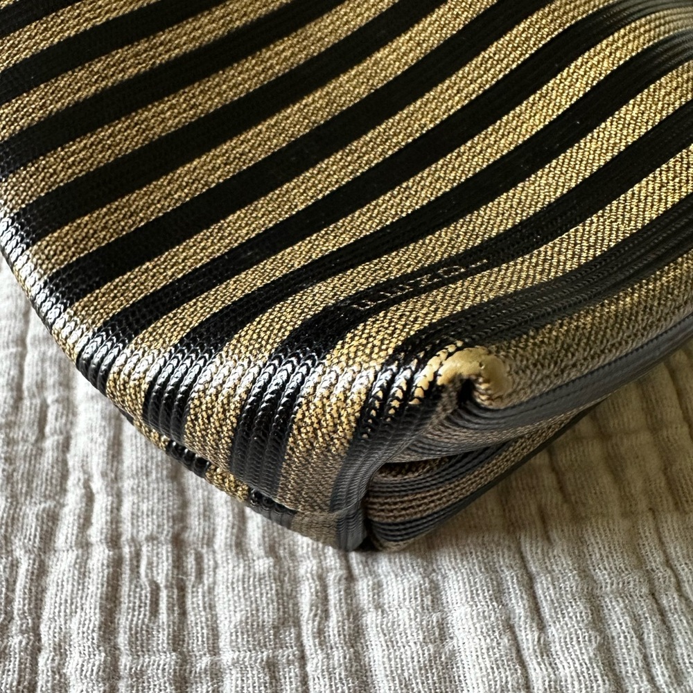 Fendi very vintage Zucca Striped Pouch/ wristlet - Picture 5 of 8